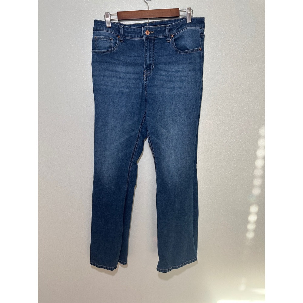 Celebrity Pink Womens Straight Leg Jeans Medium Wash Size 13/31 Stretch Denim